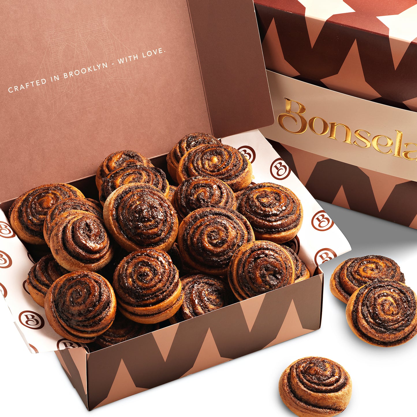 Bonsela Gourmet Family Gifts for Christmas, 20pc Chocolate Croissants