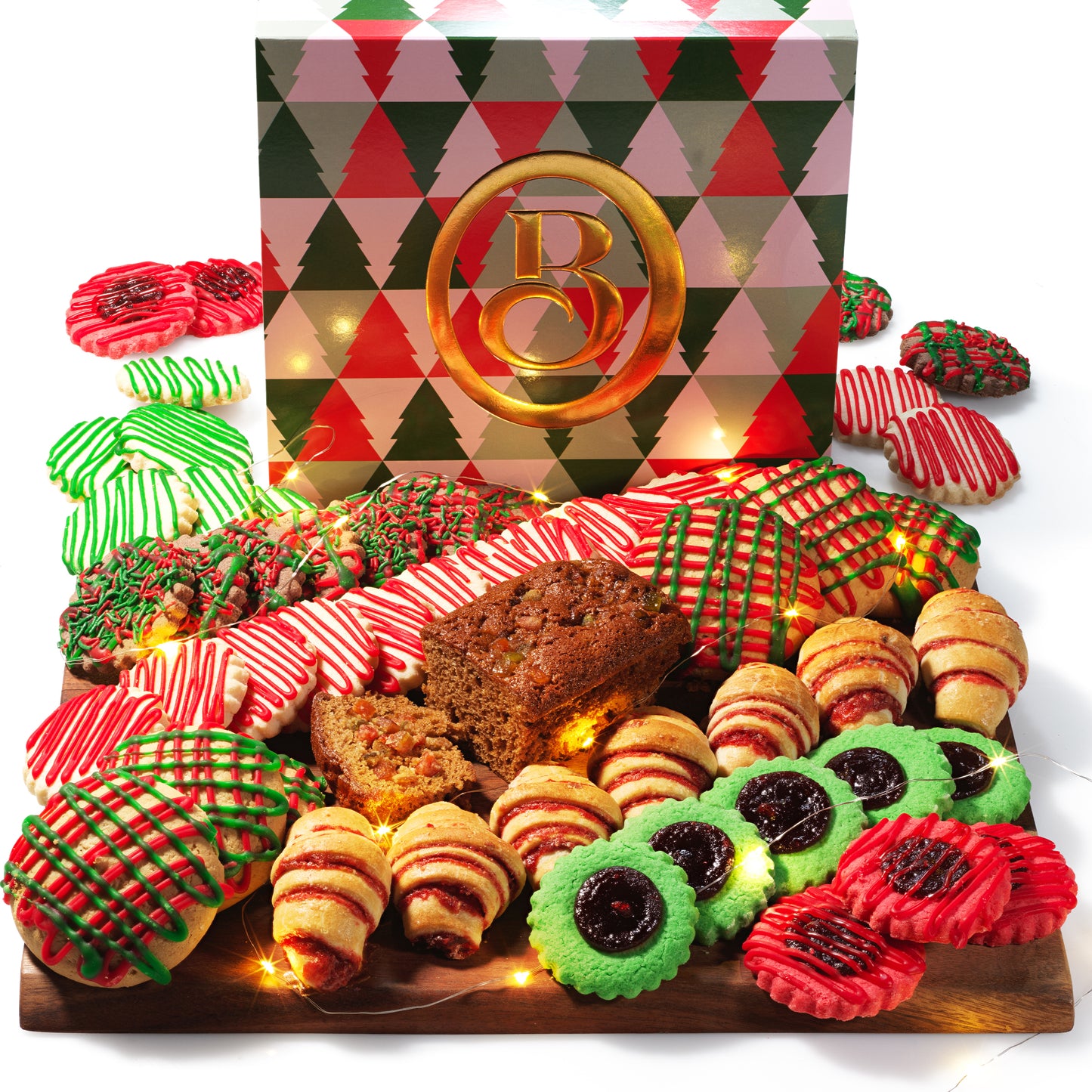 Christmas Gifts, Fruitcake Gourmet Christmas Cookies with 10FT Christmas Lights