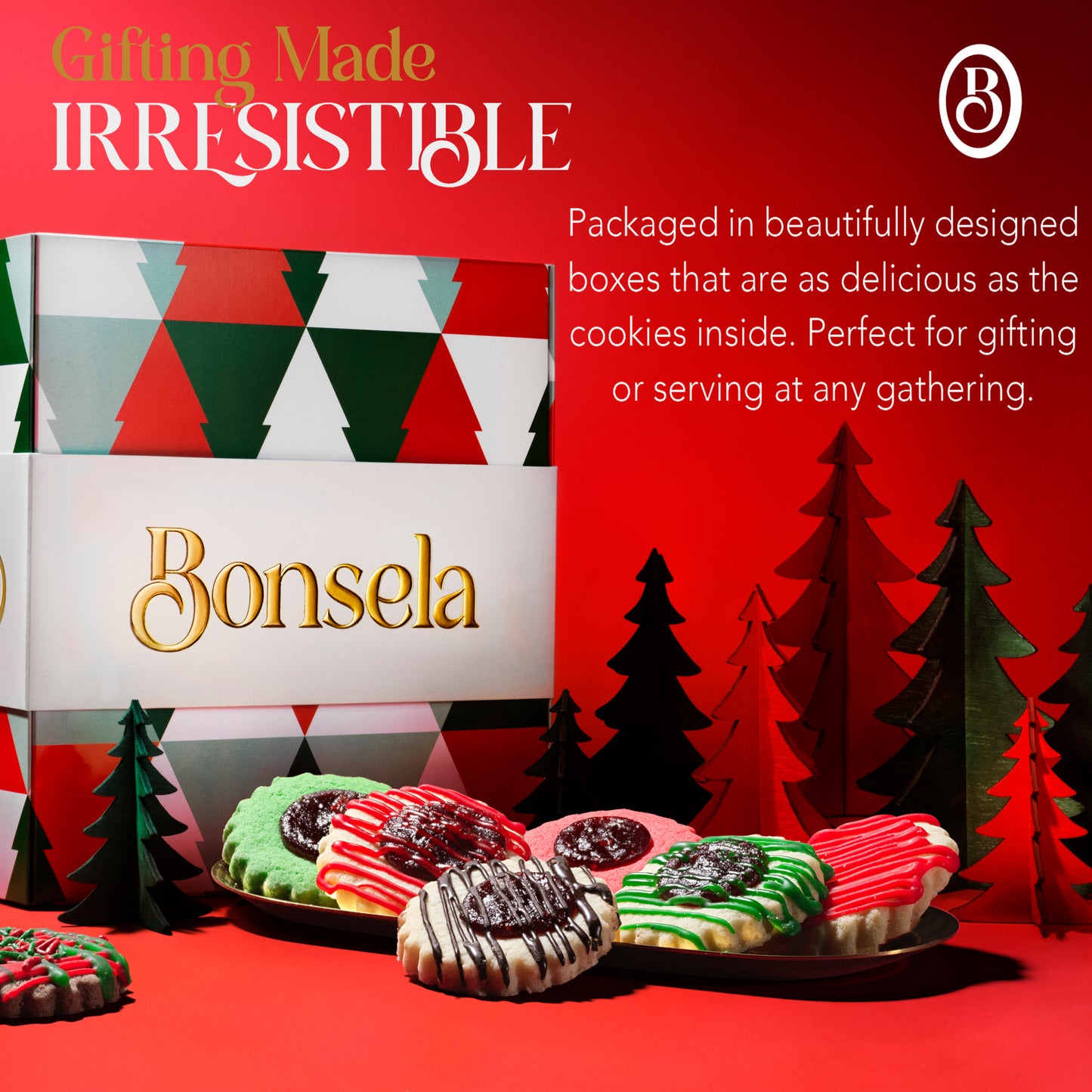 Christmas Gifts, Gourmet Christmas Cookies with 10FT Christmas Lights